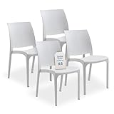 Photo Gallery tomaino - sedia in plastica da cucina - set 4 sedie plastica impilabili con braccioli per esterno e interno - sedie per giardino, soggiorno, balcone o bar - bianco Photo Gallery tomaino - sedia in plastica da cucina - set 4 sedie plastica impilabili con braccioli per esterno e interno - sedie per giardino, soggiorno, balcone o bar - bianco