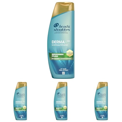 head & shoulders DermaXPro Beruhigende Pflege Anti-Schuppen-Shampoo 400ml mit Aloe Vera-Extrakt und Ceramide-Komplex; Hilft, Trockene, Juckende Kopfhaut zu Beruhigen und die Hautbarriere zu Stärken