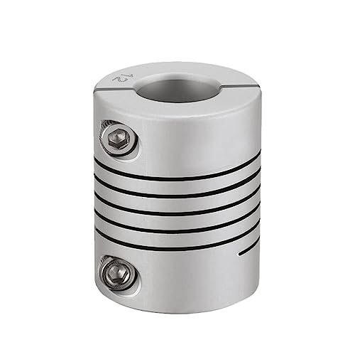Rigid Coupling,Stainless Steel Rigid Coupling 1pcs D25L31 Motor Shaft Coupling Thread Encoder Stepper Motor Coupler Winding Coupling 3D Printer(5X6.35)