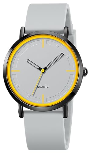 VILKFY Unisex Sports Watch Silicone Strap Gray