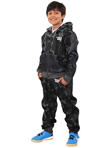 Survêtement enfant motif imprimé costume de sport confortable pour l'école 5-13 ans