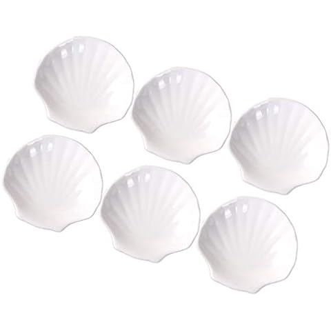 Cabilock Plato de Concha de Porcelana Blanca Multiusos Cover