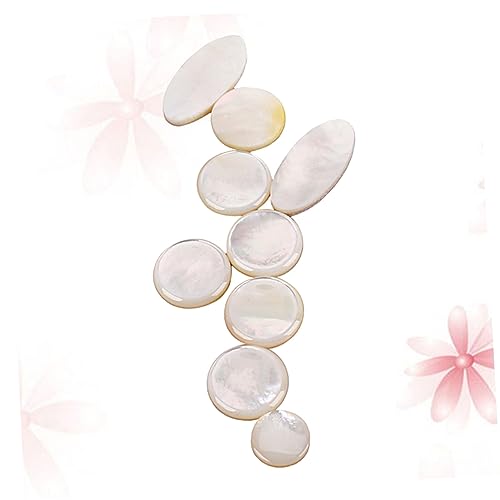 BESPORTBLE 9Pcs White Shell Saxophone Key Buttons Set for Alto Tenor Soprano Saxophone Accessories Durable Lightweight Easy to Use for Instrument Decoration