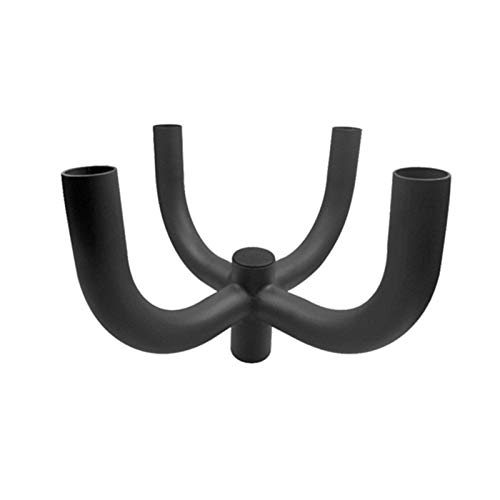 Quad Bullhorn Light Pole Brackets 90degree for 4 Lighting Fixtures with 2-3 8 Slip Fit Mount,Dark Brown Light Pole Tenon Adaptor,Suitable for Outdoor Post Light, LED Parking Lot Lights
