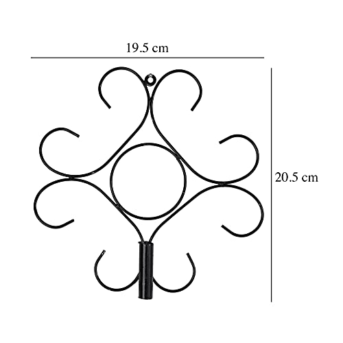 Image of Foliyaj Artificial Green Leaf Vine with Metal Wall Stand | Decoration Items for Living Room | Creeper for Wall Decor (Length 70 cm + 1 Metal Wall Stand)