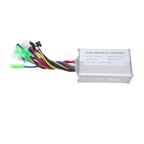 Fockety Controlador de Motor de Bicicleta Eléctrica, Controlador de Velocidad sin Escobillas 15A 250W con Carcasa de Aleación de Aluminio, para Actualización y Reemplazo de Motor de