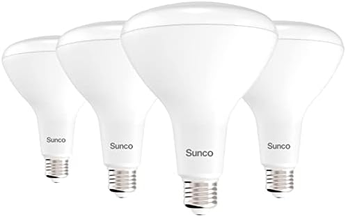 Sunco 4 Pack BR40 LED Light Bulbs, Indoor Flood Light, Dimmable, 2700K Soft White, 120W Equivalent 17W, 1400 LM, E26 Base, Recessed Can Light, High Lumen, Flicker-Free - UL & Energy Star
