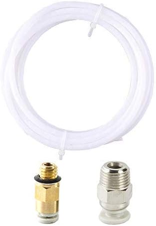 Creality 2 Meters PTFE Bowden Tube with 1PCS PC4-M6 Fittings and 1PCS PC4-01 Fittings for Ender 3/Ender 3 Pro/Ender 3 V2/Ender 3 Max/Ender 5/5Pro/ CR-10/CR-10S,S4,S5