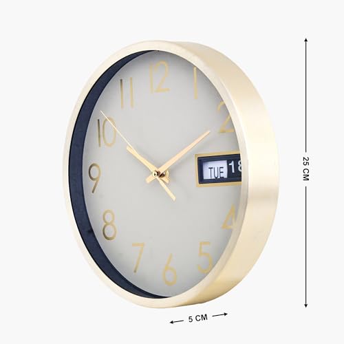 Image of Home Centre Casablanca Glimmer Aluminium Wall Clock - 25cm