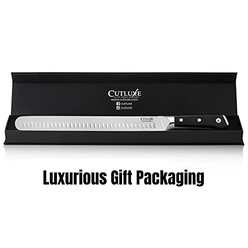 Cutluxe Slicing Carving Knife – 12" Brisket Knife, Razor Sharp Meat And Bbq Knife – High Carbon German Steel – Full Tang & Ergonomic Handle Design – Artisan Series #TOP7