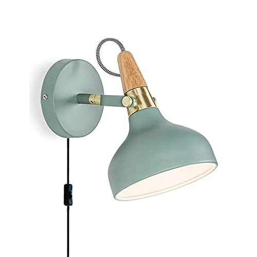 Applique murale macaron et lampe de chambre verte avec fil pour un câblage simple et rapide