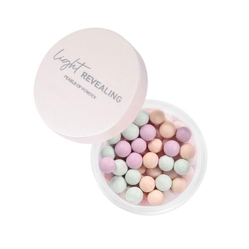 5 colores de perlas de polvo multitono, polvo de ajuste suelto, control de aceite de larga duración, perlas de ajuste para mujer