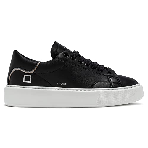 D.A.T.E. Sneaker Donna Sfera Calf Nera in Pelle