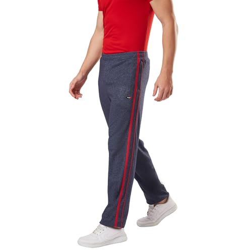 Image of berge' Men Cotton Polyester Comfy Regular Fit Sports Quality Track Pants with Secure Zipper Pocket, Casual Wear Lower Tracks Pant