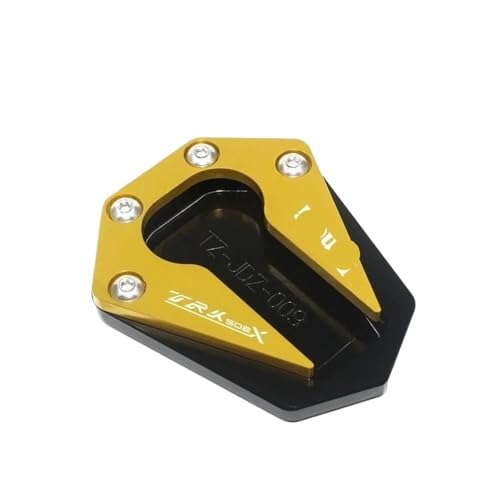 Support latéral béquille TRK502X pour stabiliser votre moto en camping et roadtrip
