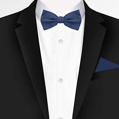 Image of Jacob Alexander Men's Pretied Banded Adjustable Solid Color Bowtie
