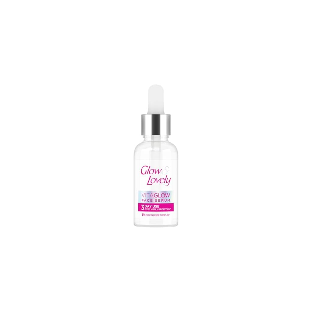 GLOW & LOVELY Vitaglow Face Serum, 5% Niacinamide Complex, Visibly Bright Skin in 3 Days, 30g