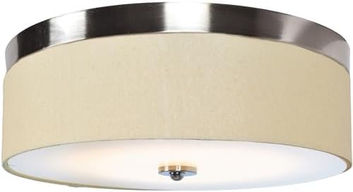 Access Lighting - HI Access 20820LEDD-BS/ACR Transitional LED Flush Mount from Mia Collection in Pewter, Nickel, Silver Finish, 16", Brushed Steel