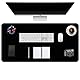 DOBAOJIA Schreibtischunterlage Schwarz, Schreibtischmatte, Desk Pad, Schreibtischschutz, Schreibblock, für Laptop/Tastatur/Maus/Hause/Büro, PU Leder Wasserdicht + Wildleder Rutschfest 90 x 43 cm