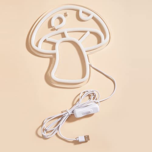 Image of LED Neon Mushroom Cute Neon Sign, USB Powered Neon Signs Night Light, 3D Wall Art & Game room Bedroom Living Room party Decor lamp for Children Kids Girls Boys