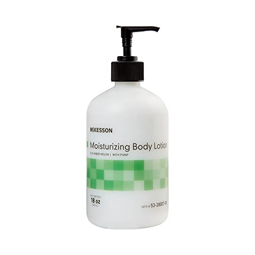 McKesson Moisturizing Hand and Body Lotion – Cucumber Melon Scent – 18 oz, 12 Count