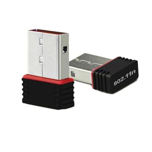 [Kit Com 02 Unidades] Mini Adaptador Wifi Nano 2.4 Ghz Rede Wireless Wi-fi Transmissão de Dados Acessório Para Notebook e PC Sem Antena (Antena Interna)