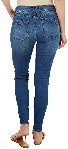 Democracy Womens 29 in. Ab-Tech Elastic Waist Jegging 16 Blue2