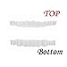 Oldeagle 1 Pair Cosmetic Teeth, Temporary Smile Comfort Fit Cosmetic Teeth Denture Teeth Top Bottom Cosmetic Sticker For Men, Women