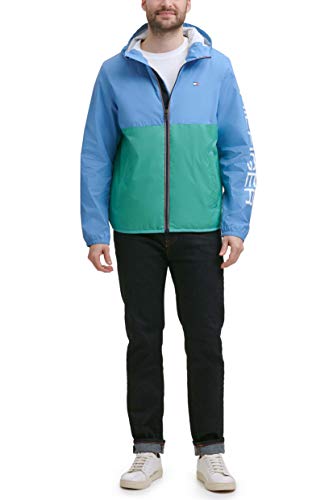 Image of Tommy Hilfiger Men's Lightweight Active Water Resistant Hooded Rain Jacket