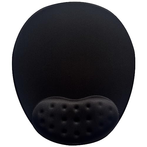 BRILA Mouse Pad with Wrist Rest Support Pad - Comfortable Medicinal Grade Memory Foam Gel with Pattern Design - Skid Proof & Pain Relief for Office Work Laptop Mac Computers… (black) BRILA Mouse Pad with Wrist Rest Support Pad - Comfortable Medicinal Grade Memory Foam Gel with Pattern Design - Skid Proof & Pain Relief for Office Work Laptop Mac Computers… (black)