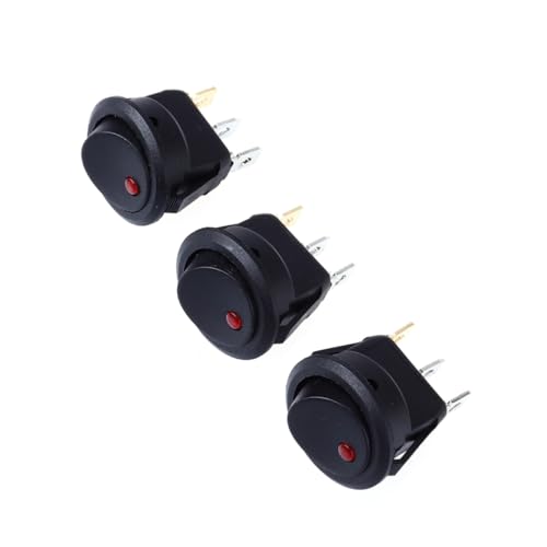 Interrupteur à bascule LED de couleur SPST étanche pour circuit 12V auto camion - 3