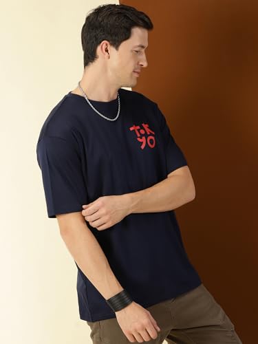 Image of Thomas Scott Men's | Graphic | Half Sleeve | Oversized Fit | 100% Cotton | Crew Collar | Casual Tshirt