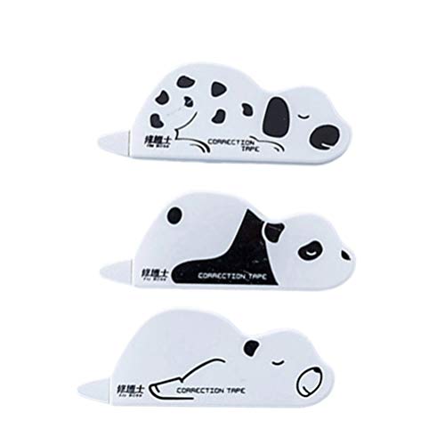 NUOBESTY 3Pcs Correction Applicator White Out Tape Wipe Out Correction Tape School Stationery Supplies Students (Random style)