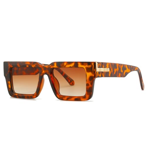 Lunettes de soleil rétro bloquant les UV motif léopard