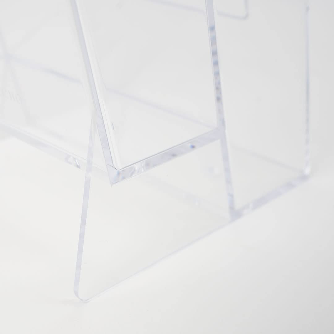 Danieli | Expositor porta Depliant 2 bolsillos formato 1/3A4 de mesa de acrílico transparente - Expositor para folletos de mesa - Expositor para volantes, tarjetas y tarjetas (3)