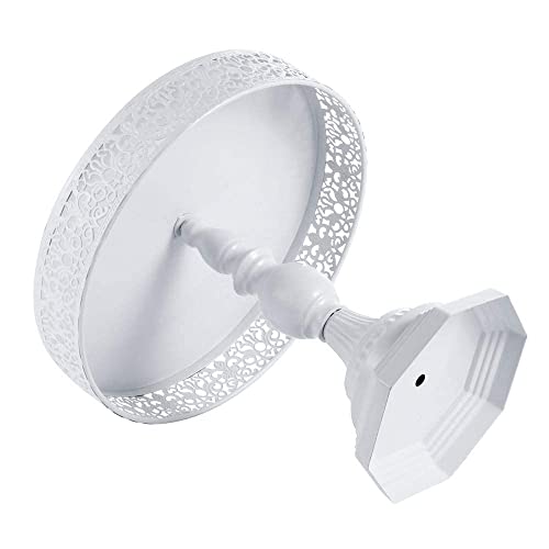 Weharnar White Cake Stand Set Of 3 Piece Iron Cupcake Stand Holder Round Dessert Table Display Set Metal Cup Cake Display Plate Serving Tray For Wedding,Birthday Party,Ceremony,Baby Shower #TOP7