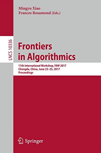 Frontiers in AlgorithmicsFrontiers in Algorithmics