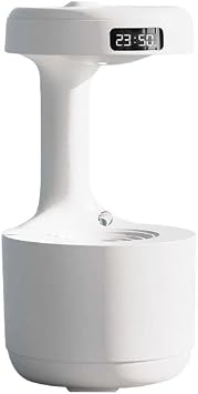 Tabletop Humidifier, Anti-Gravity Water Droplets Humidifier, Fine Mist Desktop Humidifier, Water Drop Backflow High Vibration Humidifier, Prevents Silent, Drying Countermeasures, Cool Mist Maker,