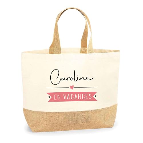 Sac Caroline en Vacances Planetee votre cabas en coton au marché et à la plage
