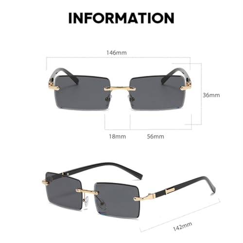 Lunettes de soleil rectangulaires avec verres rétro et branches légères