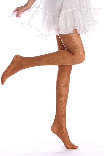 Image of Sahabowi Women Tights, Female Sheer High Waist Pantyhose, Vintage Control Top Stockings