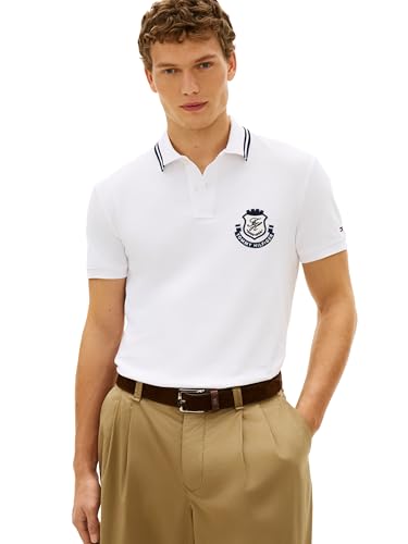 Tommy Hilfiger Polo para Hombre de Manga Corta en Ajuste Regular con Stretch y Logo Bordado miniatura 1