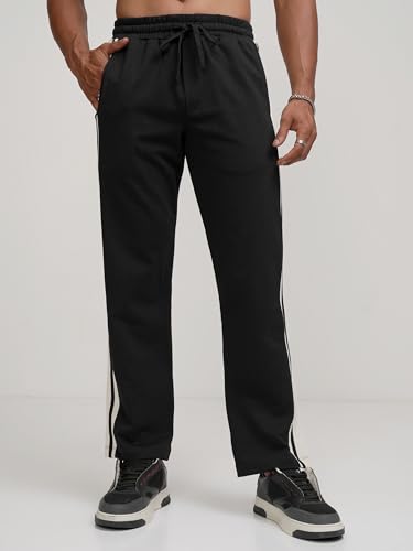 Image of Highlander Men's Solid Trackpants | Relaxed Straight fit|Knitted| Track Pants | Track Pants for Men | Men Track Pant | Men Track Pant Stylish | Sports | Gym wear