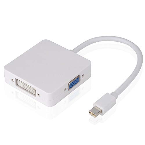 Image of BigPlayer 3 in 1 Mini DisplayPort DP Cable (White)