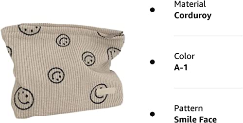 Smiley Face Makeup Bag, Aesthetic Preppy Makeup Bag, Corduroy Cosmetic Bag For Purse, Cute Smile Dots Makeup Pouch With Zipper For Women Toiletry Travel Girls #TOP7