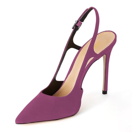 FOWT Women Graceful Stiletto High Heel Pointed Toe Slingback Pumps Slip on Prom Evening Dress Formal Sandal Shoes Size 4-16 US - Main Image