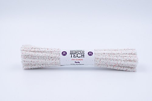 HemperTECH Bundles Extra Absorbent Pipe Cleaners 100% Pure Cotton, Tough Bristle Designed for Scraping Through Messes, Bend Easily for Hard to Reach Places, 6 mm x 6 in. 44 Count Per Bundle (6)