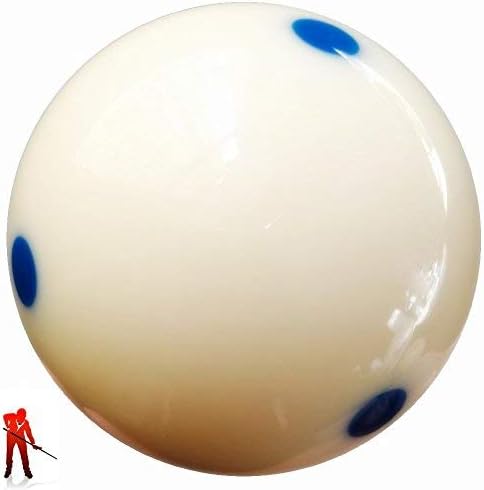 Loto AAA-Grade PRO Cup Standard Pool-Billiard Cue Ball with 6 Dots (2-1/4'', 6 oz) (Blue)