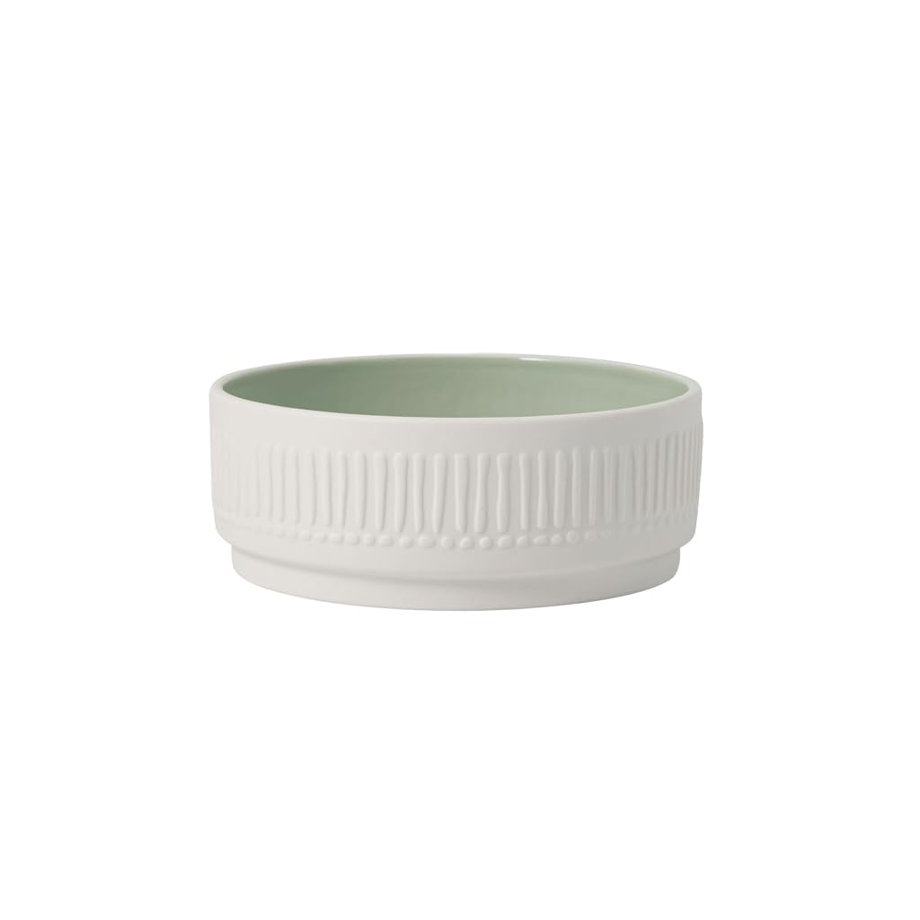 Villeroy & Boch It's My Home Blossom Cuenco Para Plantas, Recipiente De Generosas Proporciones Para Plantar, Porcelana Premium, Verde/Blanco (Mineral) Porcelain, Tazón para plantar