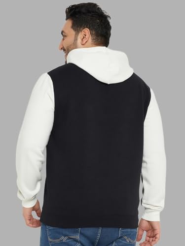 Image of AUSTIVO Men's Multi Full Sleeve Printed Hooded Plus Size Sweatshirt